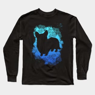 Corgi - Blue Long Sleeve T-Shirt